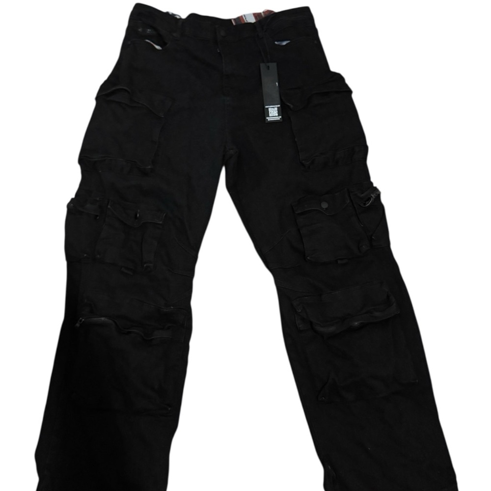 Men's Black Cargo Jeans